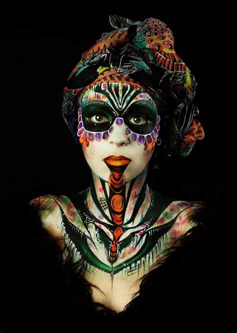 This Is A Photograph Of A Gorgeous Body Paint Not A Painting Or