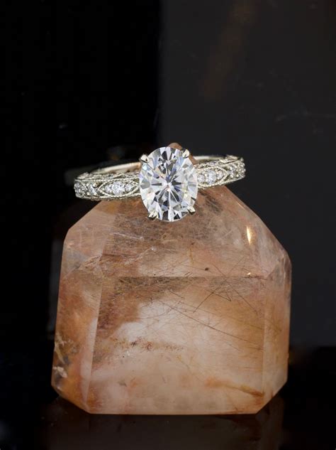 We truly do hope you enjoy these pieces and sharing these with social websites is yet another wonderful method to spread the word. Oval Moissanite Vintage Ring | Custom engagement ring, Antique engagement rings, Engagement rings