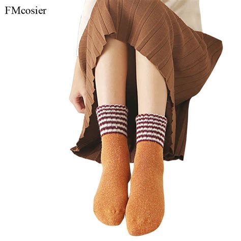 3 Pairs Winter Warm Thicken Wool Cashmere Socks For Women Ladies Thermal Towel Warm Female