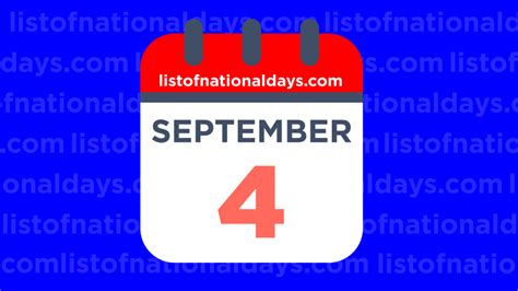 September 4th List Of National Days