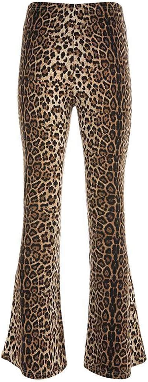 Griselda Northa High Waist Leopard Print Flare Leggings Autumn Winter