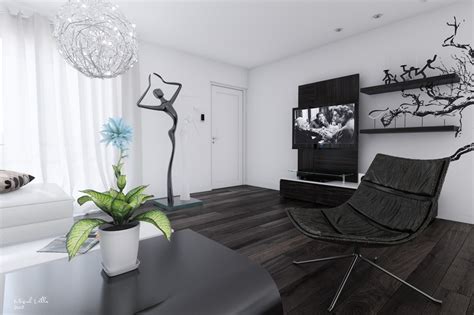 15 Black And White Living Room Interior Design Ideas