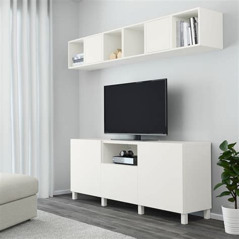 besta eket cabinet combination  tv white ikea