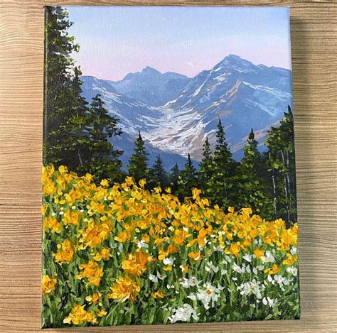 Mountain Landscape Painting Watercolor Landscape Landscape Paintings