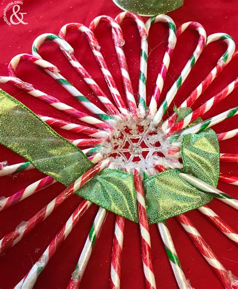 Diy Christmas Candy Cane Wreath And Then Home