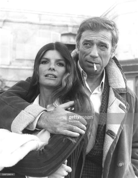 News Photo Actor Yves Montand Smoking A Cigarette With His Katharine Ross Jacqueline