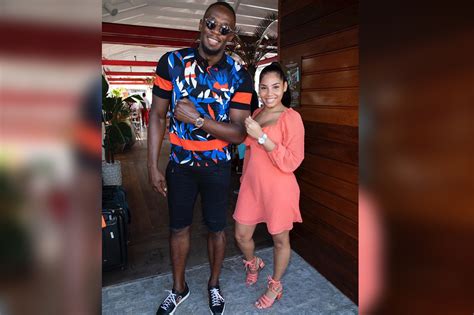 usain bolt and kasi bennett welcome twins thunder and saint leo