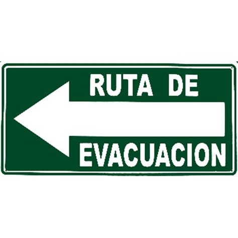 Cartel Ruta De Evacuación Izquierda Safety Depot Mx