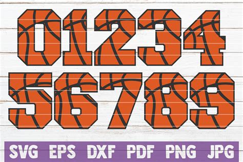 Basketball Numbers Svg Cut File By Mintymarshmallows Thehungryjpeg
