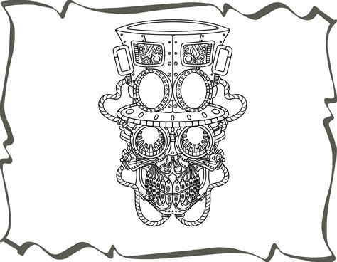 Skull Svg Skull Vector Steampunk Svg Steampunk Clipart Etsy