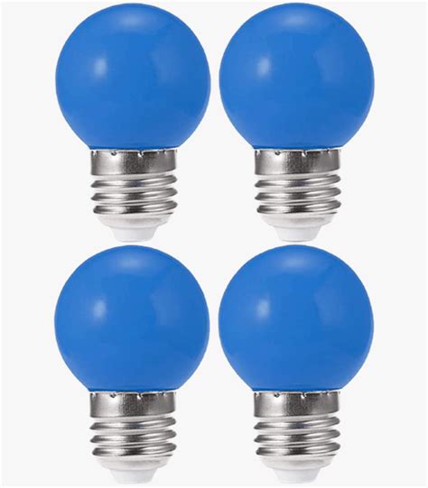 4 Pack G14 Led Blue Light Bulb 1w 120v E26 Base Small Night Light Blue