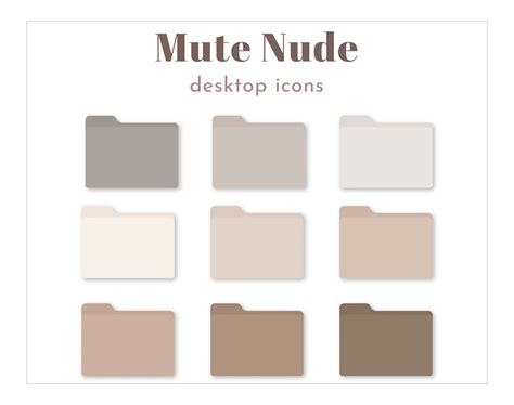 Mute Nude Folder Icons Nude Tone Custom Folder Icons MacBook Folder