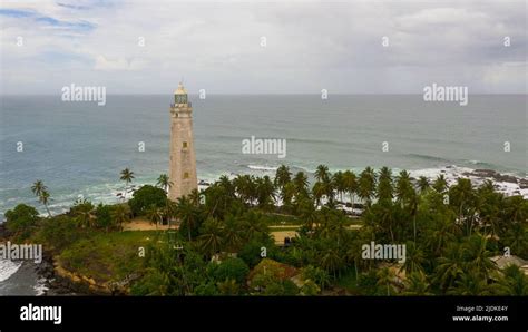 Dondra Lighthouse The Southern Point Of The Sri Lanka Island Stock