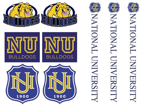 Nu Bulldogs Sticker Package 9 Pieces National University Car Sticker