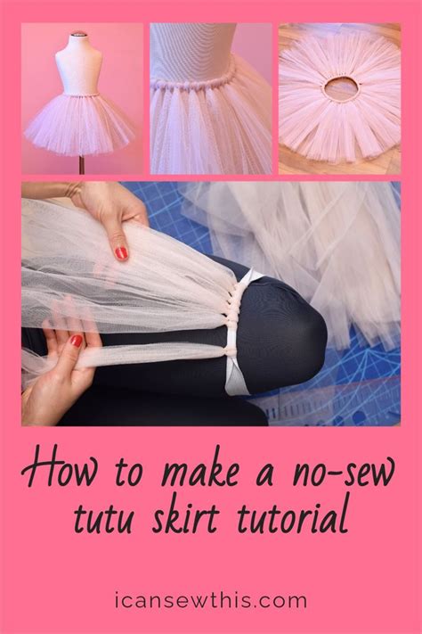 How To Make A No Sew Tutu Skirt Tutorial I Can Sew This Diy Tulle