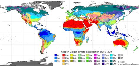 El clima en el oriente se caracteriza por un promedio de alrededor de 3300 mm de precipitaciones al año y una temperatura promedio de 23 ° c. Clasificación climática de Köppen - Wikipedia, la ...