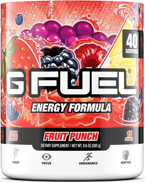 G Fuel Fruit Punch Tub 40 Servings Elite Energy And Endurance Formula