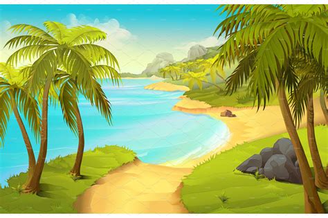 Tropical Beach Illustrations ~ Creative Market