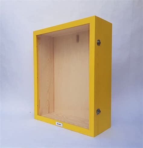 Large Extra Deep Shadow Box Frame Glass Memories Box Wood Etsy