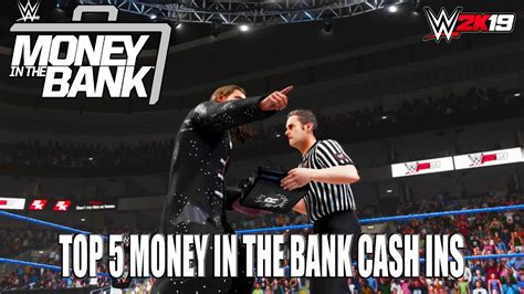WWE 2K19 TOP 5 MONEY IN THE BANK CASH INS!!! 
