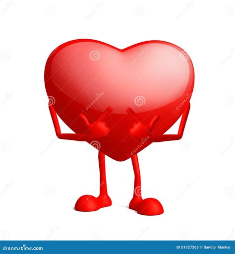 Heart Character With Pointing Pose Stock Illustration Illustration Of