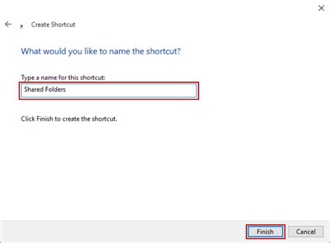 Create Shared Folders Shortcut On Windows 10 Desktop