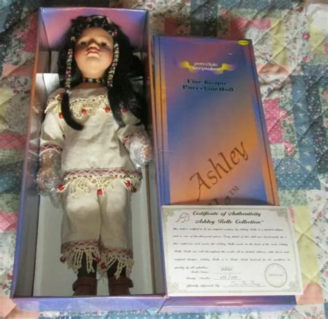 Vintage Ashley Belle Native American Porcelain Indian Girl Doll Toy Na 1205 Box 25 00 Picclick