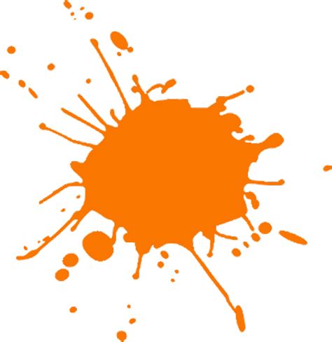 Orange Paint Splat Remixit Blood Splash Vector Png Clipart Full