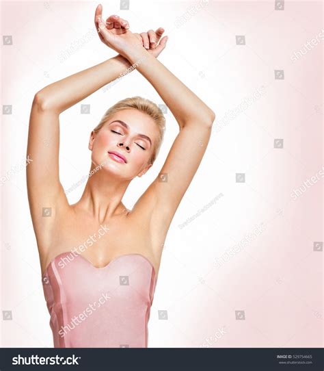 Beautiful Young Woman Holding Her Arms Stock Photo 529754665 | Shutterstock