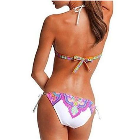 Fashion Sexy Multicolor Retro Print Push Up Beach Wear Bikini Set Swimwear Uk For Women Swimsuit