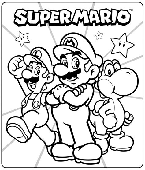 Super Mario Coloring Page Coloring Home