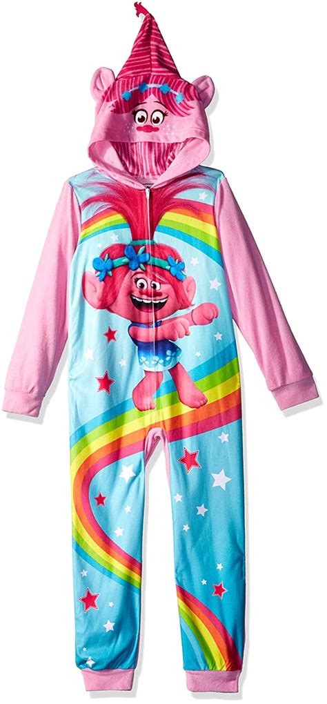 Buy Dreamworks Girls Little Trolls Uniform Hooded Blanket Sleeper
