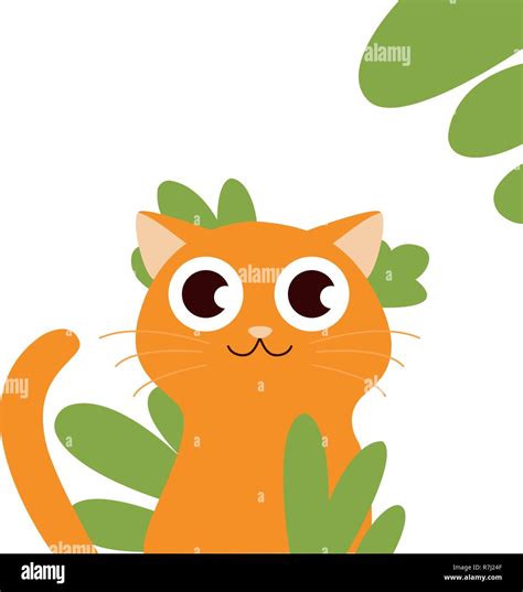 Cute Fat Orange Cat Makes A Funny Face Holiday Vector Illustration