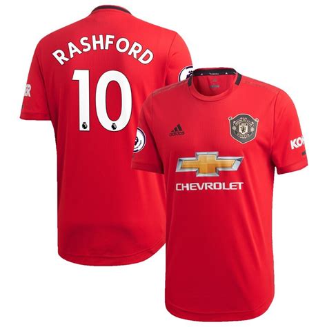 Marcus Rashford 10 Manchester United 201920 Home Custom Jersey Red