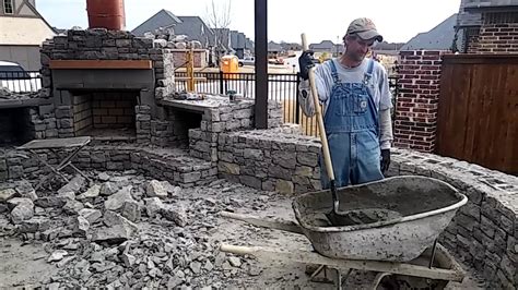 Building An Outdoor Fireplace Youtube