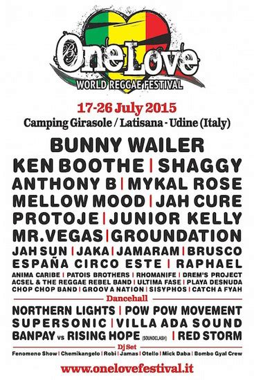 One Love World Reggae Festival 2017