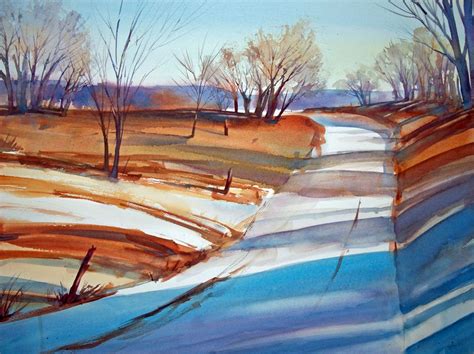 Equinoxroad By Tony Conner Watercolor Landscape Paintings Painting
