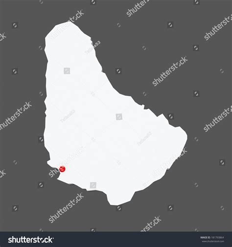 Map Of Barbados 3d Royalty Free Stock Photo 181793864