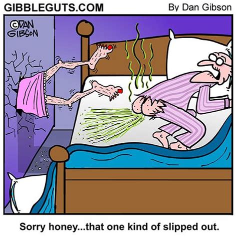 A Cartoon About An Elderly Couple In Bed Old Man Farts Funny Web