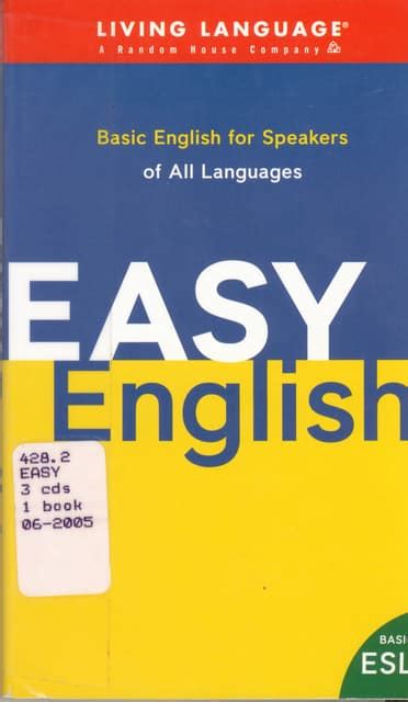 Living language easy english - basic esl | PPT