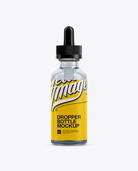 Download Dropper Bottle Mockup in Bottle Mockups on Yellow Images ...