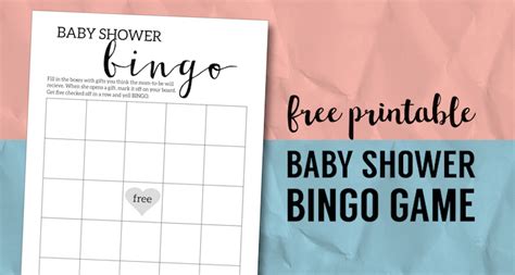 Homemade presents for baby showers are easier than you think! Baby Shower Bingo Printable Cards Template - Paper Trail Design