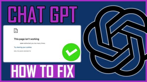 Fix ChatGPT Too Many Redirects Error How To Fix Chat GPT Too Many