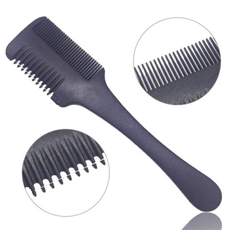 1pc Professional Hair Razor Comb Black Handle Hair Razor Cutting