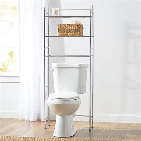 The bathroom stand comes with rack shelves for organizing your small bits and bobs you would need in a bathroom. Wayfair Basics Wayfair Basics Over the Toilet Storage ...