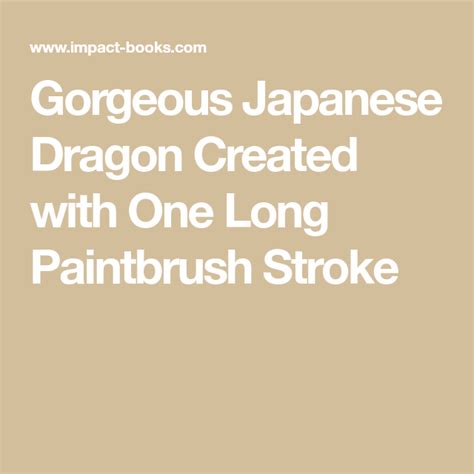 Gorgeous Japanese Dragon Created With One Long Paintbrush Stroke