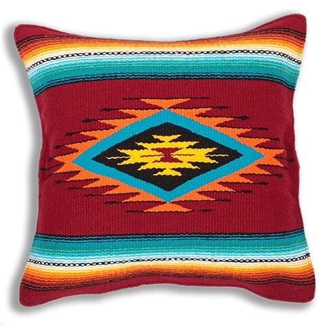 Pin On Serape Throw Pillow Cover 18 X 18 Hand Woven In Southwest And