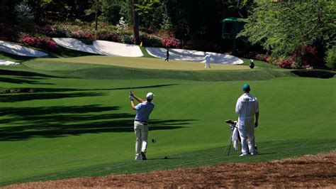 Amateur Tyler Strafaci Plays No 13 During Practice Round 2 For The Masters At Augusta National