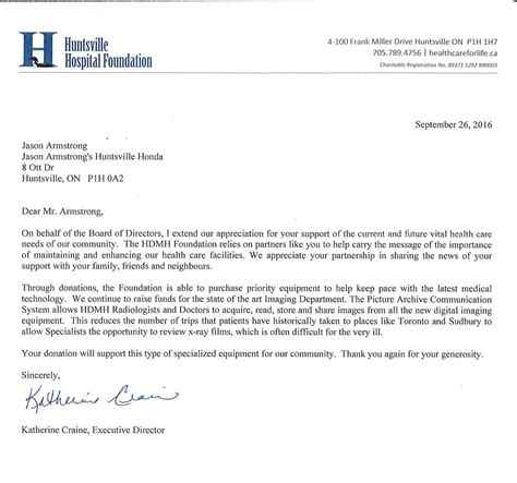 Thank you for partnership letter. Partnership Letters - Huntsville Honda