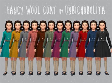 Fancy Classic Wool Coat At Un Bichobolita Sims 4 Updates